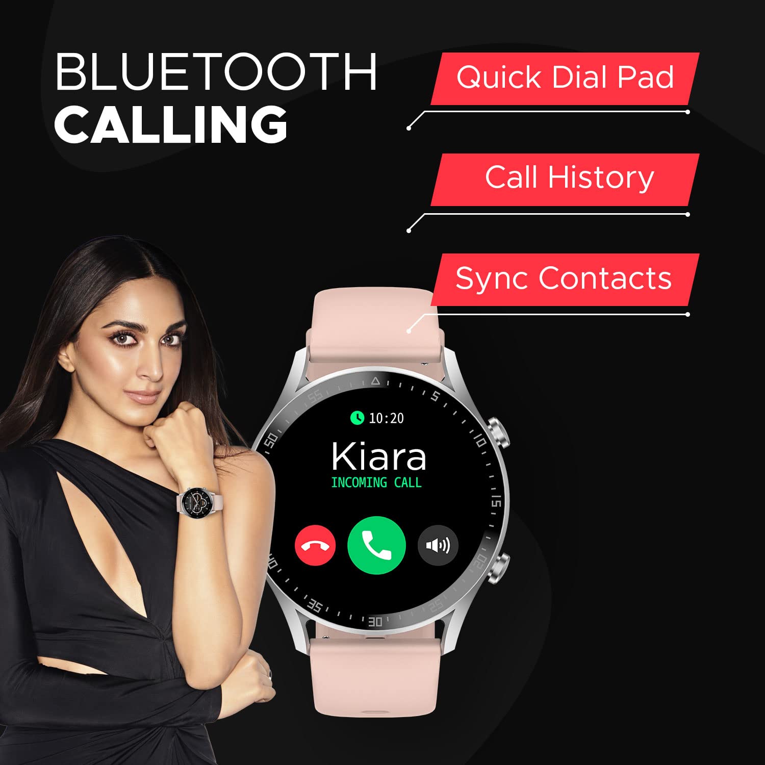 Fire-Boltt Talk 2 Pro Bluetooth Calling Smartwatch, 1.39" TFT Display with Dual Button, Hands On Voice Assistance, 120 Sports Modes, in Built Mic & Speaker (Talk 2, Pink) - Image 5